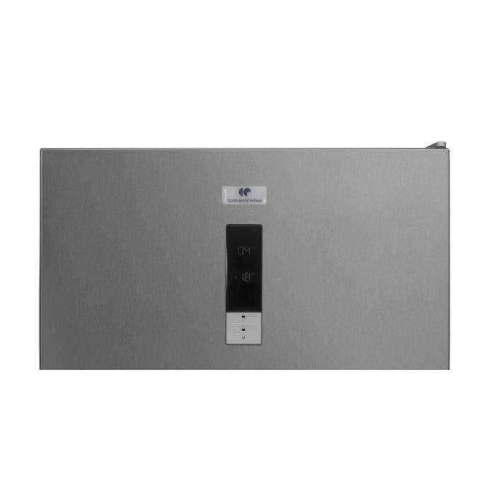 Réfrigérateur congélateur bas CONTINENTAL EDISON Total No Frost Sans givre 41 dB L70 cmxH186cm inox - vue 4