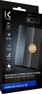 Protezione avanzata dello schermo in vetro temperato edge-to-edge per Samsung Galaxy S8, nero