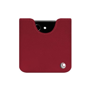 Pochette cuir Samsung Galaxy Z Flip5 -  - Rouge - Cuir saffiano
