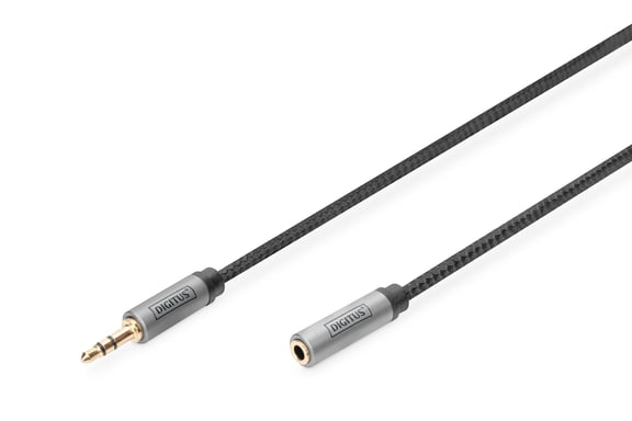 Cavo di prolunga audio Digitus, da jack maschio da 3,5 mm a jack femmina da 3,5 mm