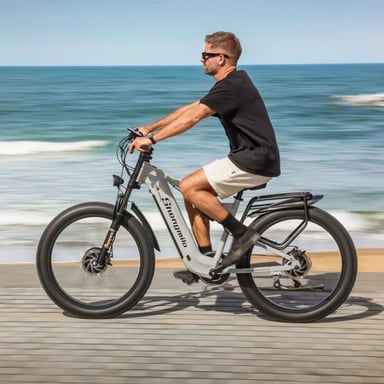 VéLo Électrique Shengmilo S600 | Vitesse Max 45 km/h | Autonomie 50 km | Moteur 1000W*2 | Batterie 48V 17.5Ah | Pneus 26 Pouces