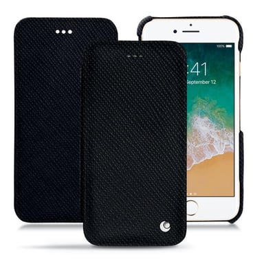 Housse cuir Apple iPhone 7 -  - Noir - Cuir saffiano