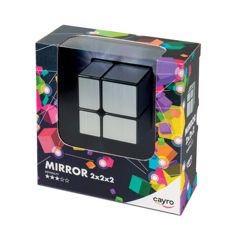 Cube Casse-Tête Miroir 2x2 - Défi Réflexion et Amusement - Neuf