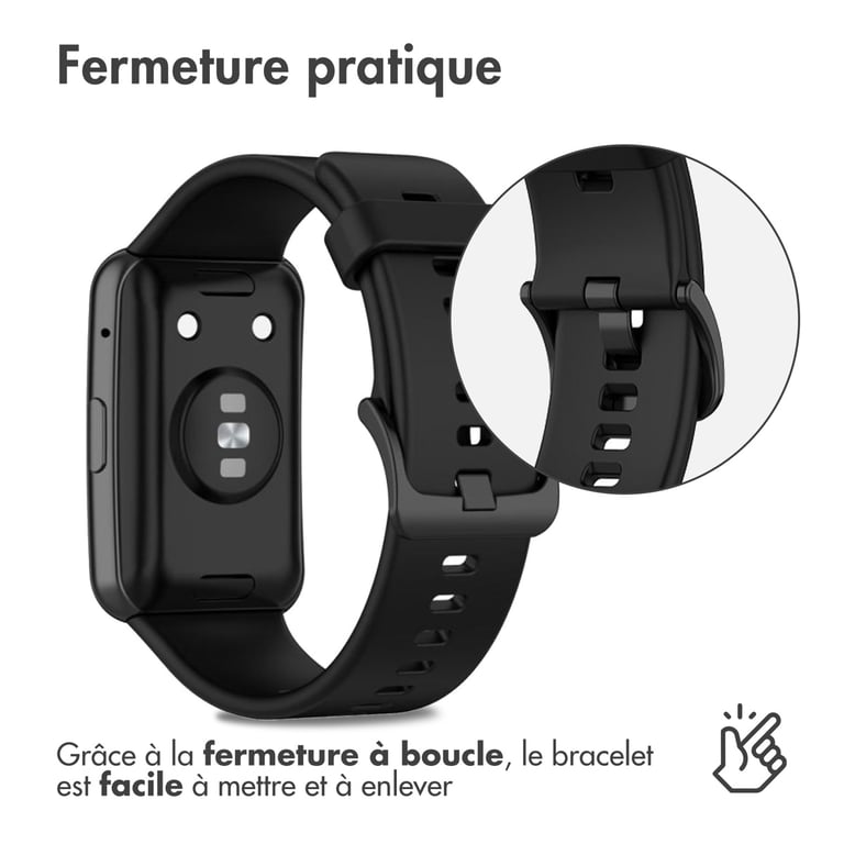 imoshion Bracelet silicone pour Huawei Watch Fit - Noir - Neuf