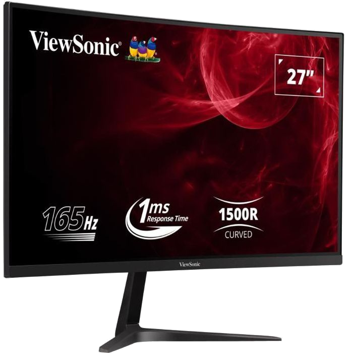 Ecran PC Gamer Incurvé - VIEWSONIC VX2718 - PC - MHD - 27 FHD - Dalle VA - 1 ms - 165Hz - HDMI / Dis