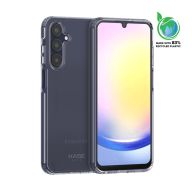 Coque hybride invisible fabriquée à  83 % de plastique recyclé pour Samsung Galaxy A25 5G, transparente