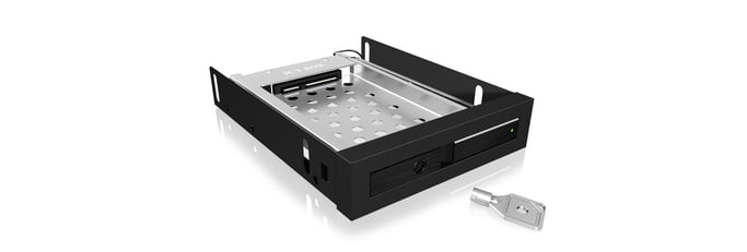 ICY BOX IB-2217StS 8,89 cm (3.5'') Soporte de almacenamiento de discos Negro