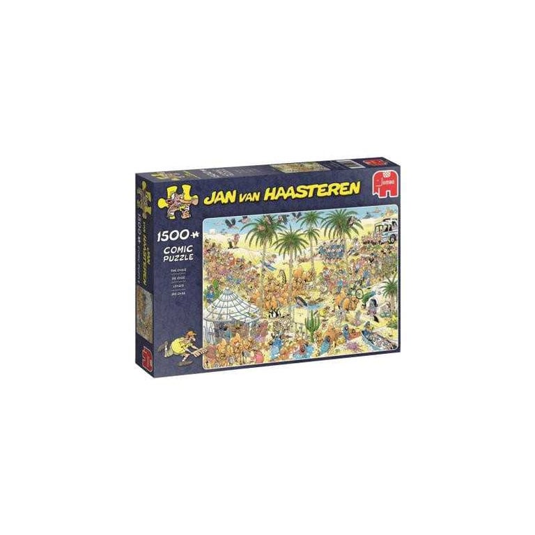 Jumbo Puzzle 1500 Pièces Jan Van Haasteren The Oasis Carton Multicolore 900x600 Mm