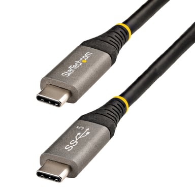 StarTech.com Cable USB-C de 2m - USB 5 Gbps - Entrega de Alimentación de 100W (5A) - Modo Alt. de DP 4K 60Hz - Cubierta de TPE - Compatible con Thunde