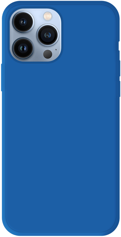 Coque silicone unie compatible Mat Bleu Apple iPhone 13 Pro Max