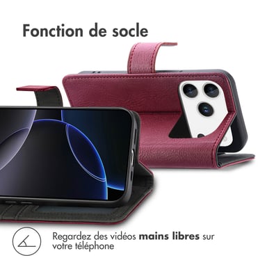 imoshion Étui de télephone portefeuille pour Apple iPhone 17 Pro - Bordeaux