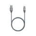 Cavo USB 3.2 Gen 2 a ricarica rapida da USB-C a USB-A con intreccio metallico per ricarica/sincronizzazione (1M), grigio siderale