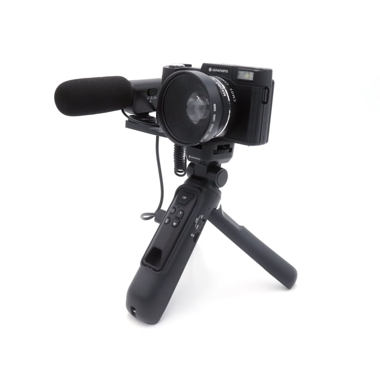 AGFA PHOTO Kit Vlogging : Caméra VLG-4K avec Objectif Grand Angle, Trépied  Powerbank, Télécommande et Microphone - Immortalisez Chaque Moment avec Une  Qualité Exceptionnelle ! - Agfa Photo