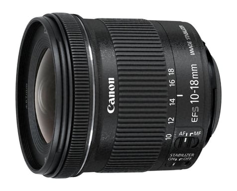 Canon EF-S 10-18mm f/4.5-5.6 IS STM + EW-73C + Lens Cloth SLR Objetivo ultra ancho Negro