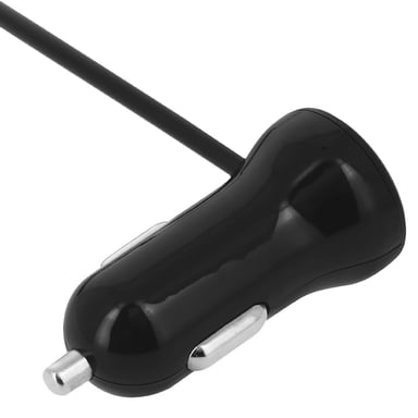 Chargeur Voiture 24W 2.1A avec Câble USB-C Compact et Léger Noir
