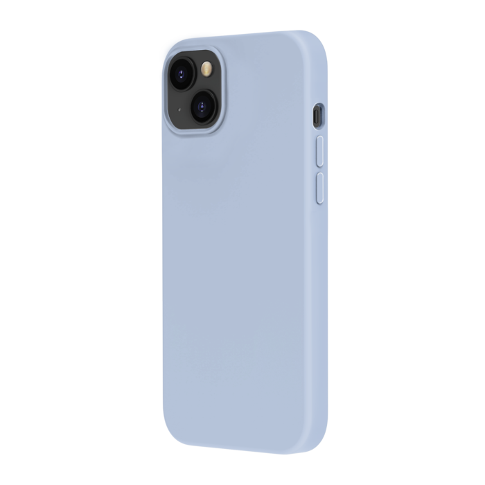 Coque antichoc en gel de silicone doux pour Apple iPhone 14 Plus, Bleu Lilas