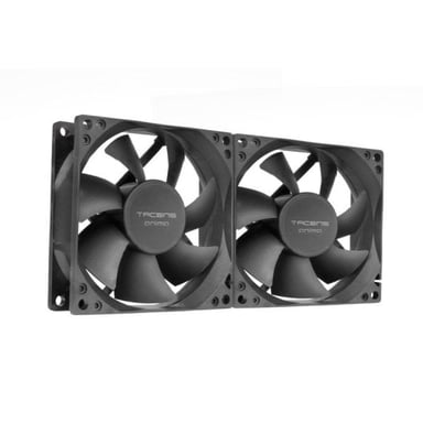 Tacens Anima Af8x2 Kit 2x Ventilatori 80mm Ultrasilenziosi Cuscinetti Fluxus Nero