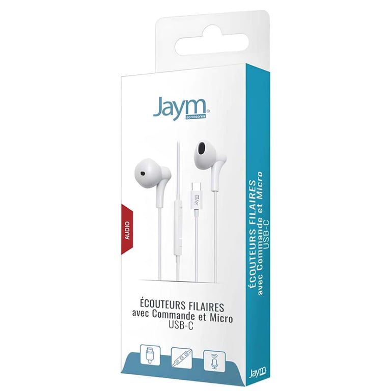 Écouteurs Filaires USB C avec Micro et Télécommande 3 Boutons Neuf - vue 3