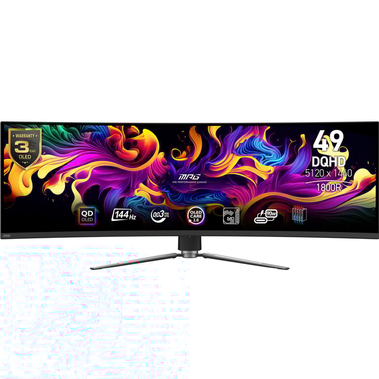 Ecran PC MSI MPG 491CQPDE QD OLED 49 5120 x 1440 pixels DQHD - vue 2