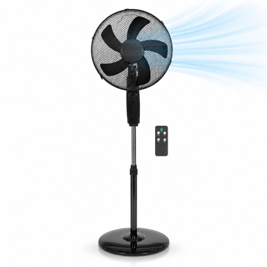 Ventilateur Sur Pied Avec Télécommande 40 Cm – Noir 60w