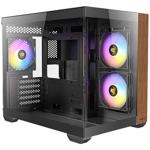 ANTEC Boitier Mini Tour Micro ATX CX600M Wood RGB avec panneaux vitrés - vue 2