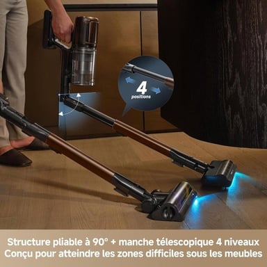 V30 - Aspirateur Balai 2 en 1, sans fil et sans sac, Noir