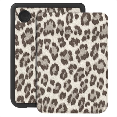 Selencia Coque liseuse Sabi avec imprimé léopard pour Kobo Clara Colour / Clara BW - Soft Ivory