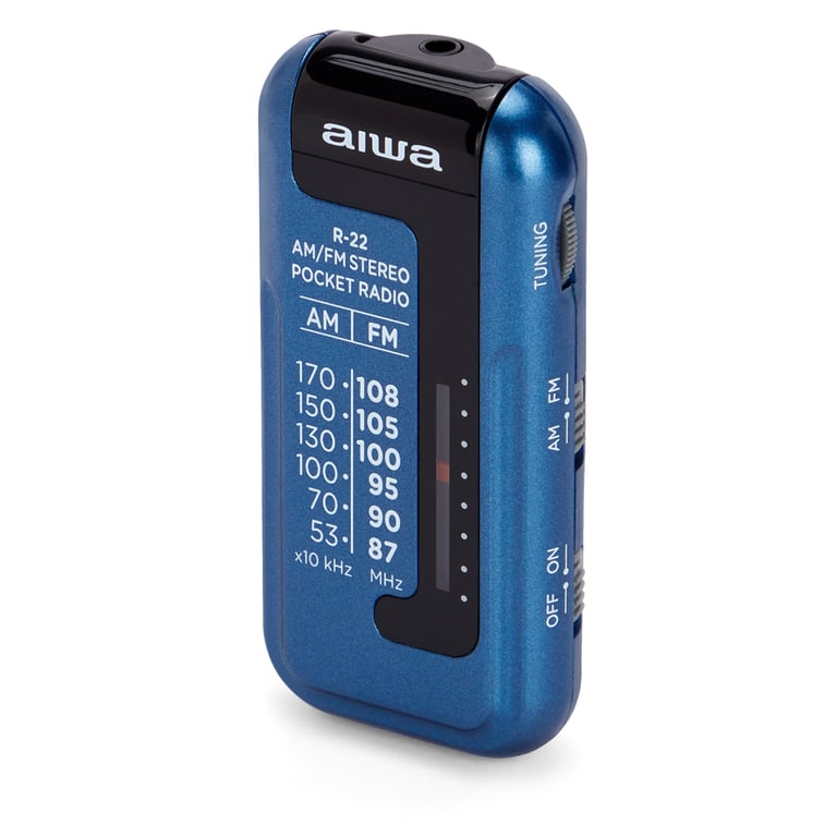 Radio Transistor Aiwa R-22BL – AM/FM, Mini, Portable, Analogique - vue 3