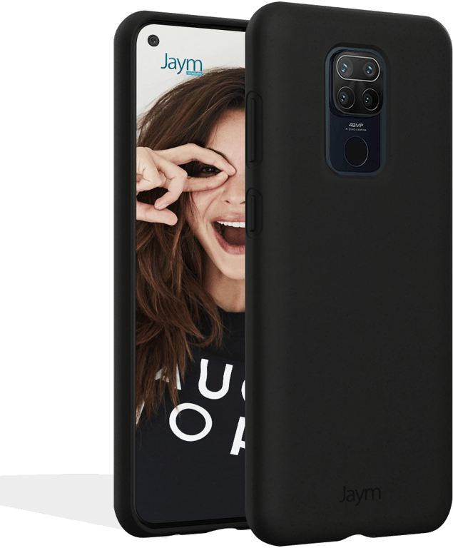 JAYM - Coque Silicone Premium Noire pour Xiaomi Redmi Note 9 -100% Silicone et Microfibre - Renforcé