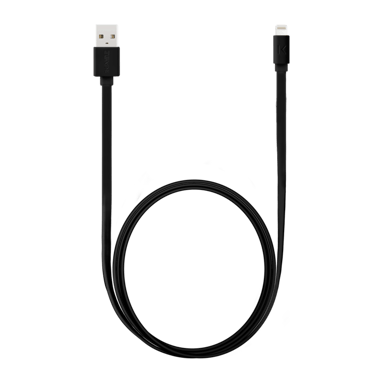 Câble Lightning certifié MFi Apple Charge Speed 3A charge/ sync (1M), Noir de jais