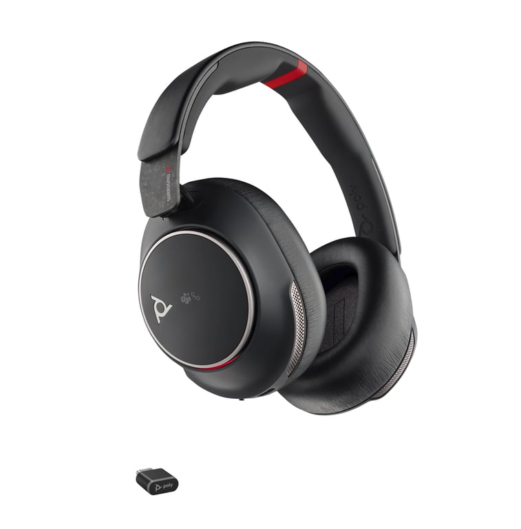 POLY Micro casque Voyager Surround 85 UC USB C certifié Microsoft Teams + adaptateur USB CA +base de chargement Neuf - vue 2