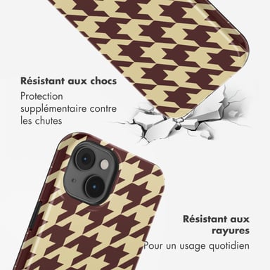 Selencia Coque arrière Vivid avec MagSafe pour Apple iPhone 14 - Pied-de-Poule