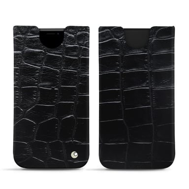 Pochette cuir Apple iPhone Xr - Pochette - Noir - Cuirs spéciaux