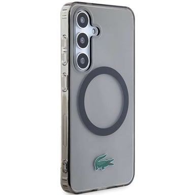 Étui Lacoste pour Samsung S24 S921 noir étui rigide Transparent MagSafe