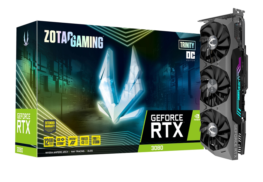 ZOTAC  GAMING GeForce RTX 3080 Trinity OC LHR 12GB NVIDIA 12 Go GDDR6X - Neuf