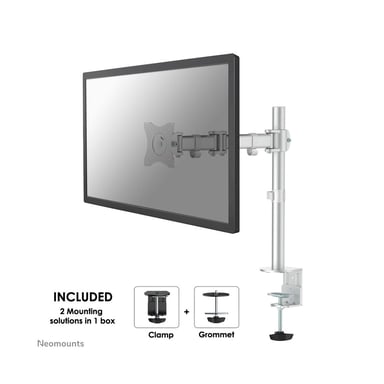 Neomounts NM-D135SILVER support d'écran plat pour bureau 76,2 cm (30'') Argent