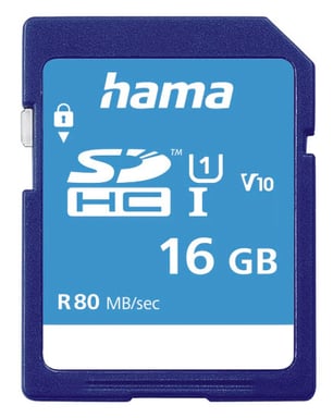 SDHC 16GB clase 10 UHS-I 80 MB/S