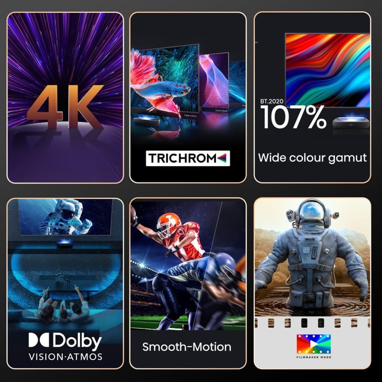 Vidéoprojecteur home cinéma 120L9HA Laser TV + écran ALR FRESNEL - vue 4