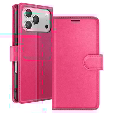 Custodia a portafoglio per iPhone 17 Pro Max con supporto e linguetta magnetica