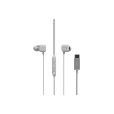Jaym - Kit Pieton Ecouteurs Intra-auriculaire Type-c + Telecommande + Micro Blanc