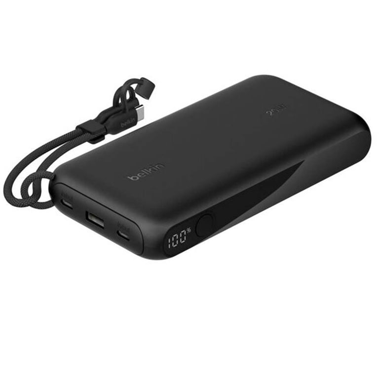 Powerbank 20000mAh 3 Ports USB Power Delivery 20W BoostCharge avec Câble USB-C Noir - Neuf