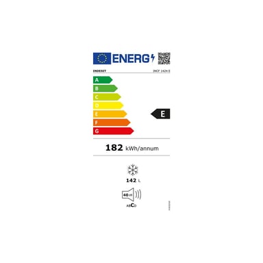 Congélateur coffre posable Indesit INCF1424E 142 L froid statique dégivrage manuel blanc