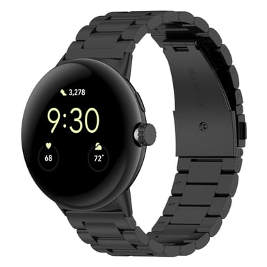 Bracelet de montre en acier inoxydable pour Google Pixel Watch 3 Black 45 mm