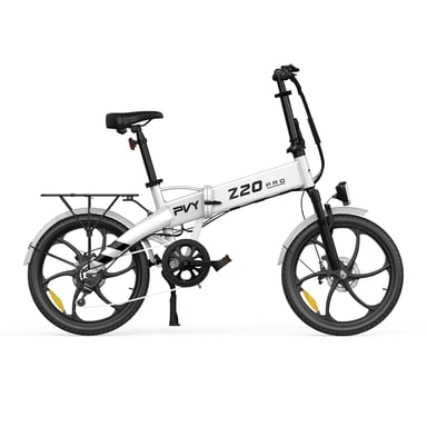 Bicicleta Eléctrica PVY Z20 Pro - Motor 250W Batería 36V10.4AH Autonomía 80KM Freno de Disco Mecánico - Blanco