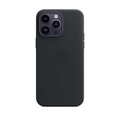 Coque en cuir avec MagSafe pour iPhone 14 Pro Max Noir