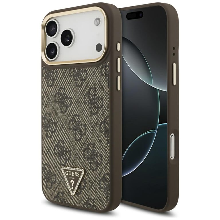 Guess 4G Triangle Logo Case with MagSafe for iPhone 17 Pro Max 6.9 Gold GUHMP17XP4GTDGMW