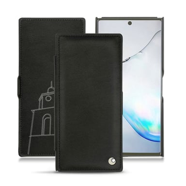 Housse cuir Samsung Galaxy Note10+ -  - Noir - Cuir lisse premium