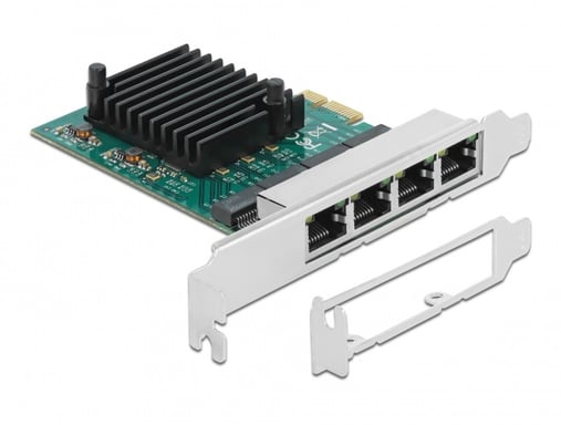 DeLOCK Tarjeta PCI Express x1 a 4 x Gigabit LAN