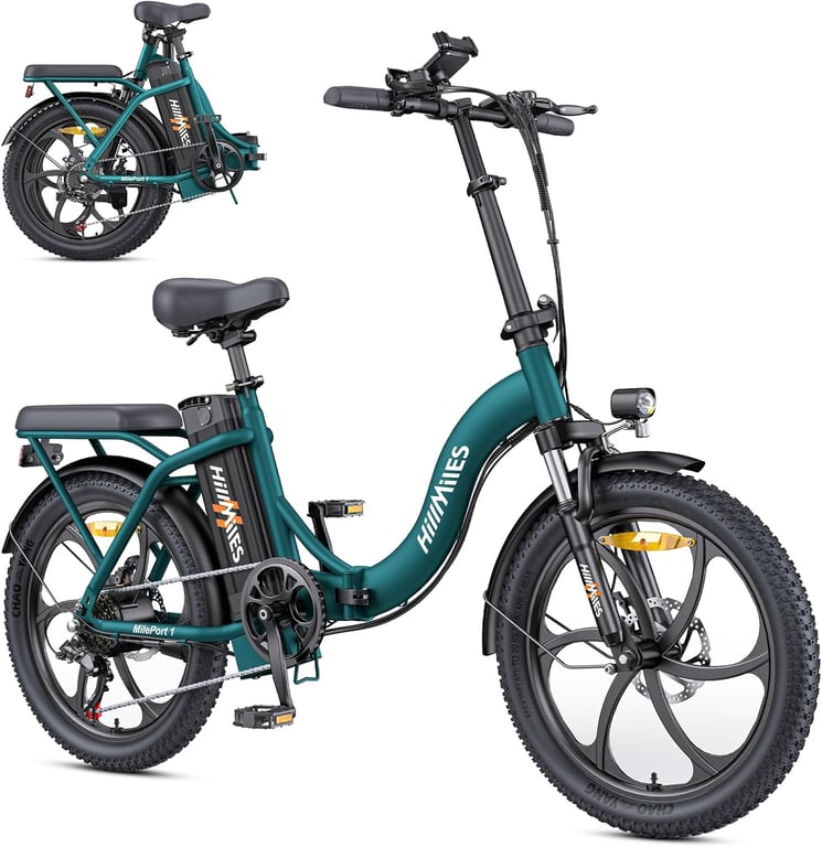 Vélo électrique pliable Hillmiles MilePort 1 20'' pour adultes 36 V 13 Ah Batterie amovible vélos électriques pour les navetteurs urbains Neuf - vue 1