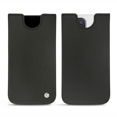 Pochette cuir Apple iPhone 12 Pro Max - Pochette - Noir - Cuir lisse
